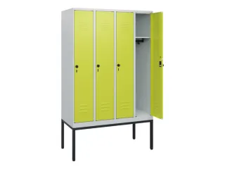 locker,HxBxD 1950x1200x500mm,4vak,vak B 300mm,draaigrendel - 2