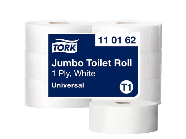 Toiletpapier Tork T1 Universal jumbo 1-laags 500m wit 110162