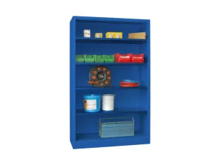kantoorstelling,HxBxD 1950x1200x400mm,4xStalen bodem,RAL5010 - 2