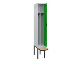 locker met bank,voor scheiding van kleding,HxBxD 2120x300x815mm,1vak - 1