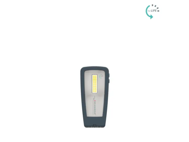 accu-werklamp,1 COB-led,200lumen,spot 75lumen,display-weergave
