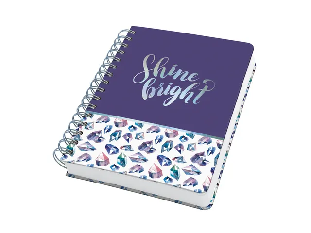 Notitieboek Jolie A5 spir. FAIRY GEMS punt-gelijnd 240pag 120gr HC