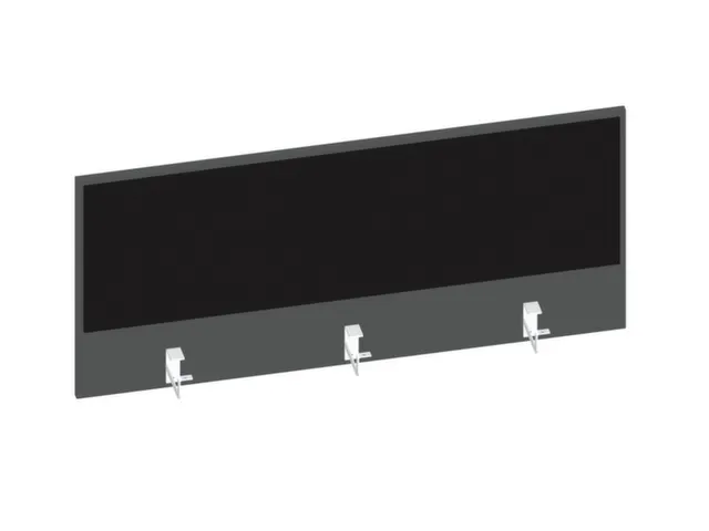baliepaneel bureau aanbouw achter MS-donkergrijs BN8033-zwart 1200mm