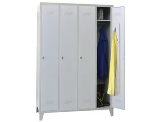 locker,RAL 7035,HxBxD 1850x1200x500mm,4vak,vak B 300mm,draaigrendel - 1