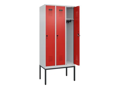 locker,HxBxD 2120x900x500mm,3vak,vak B 300mm,draaigrendel