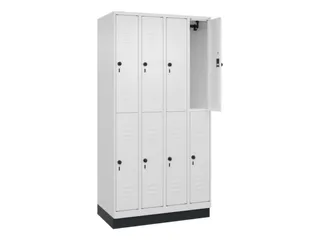 dubbeldekse locker,HxBxD 1950x1000x500mm,4x2vak.,vak B 250mm - 2