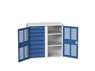 universele kast,HxBxD 1000x1050x550mm,2xStalen bodem,8lade(n) - 1