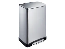 Afvalbak Pedaalemmer Rechthoekig 40 Liter Mat Rvs