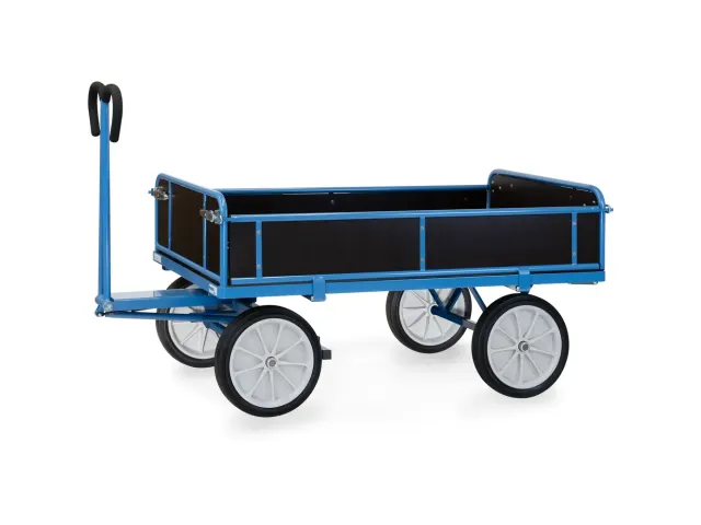 Handtrekwagens 6455v 1000kg 1600x900mm Houten Wanden Massief Rubber