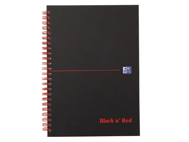Notitieboek Oxford Black n' Red A4 70v lijn
