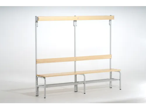 omkleedbank,HxLxD 1650x1500x375mm,houten lijst,frame staal RAL7035