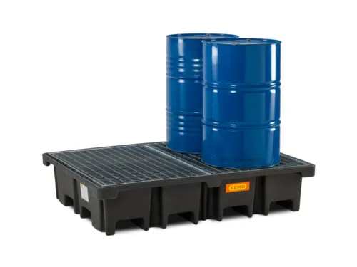 PE-opvangbak,v. 4x200l vat,opvangvol. 425l,HxBxD 360x1670x1270mm