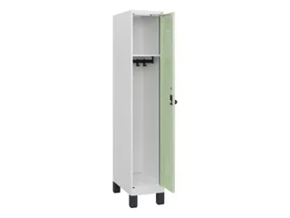 schoollocker,HxBxD 1630x300x500mm,1vak,vak B 300mm,draaigrendel,voeten - 1