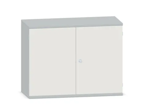 kantoorkast,HxBxD 770x1000x430mm,decor romp lichtgrijs,decor front wit