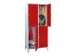 Armoire vestiaire à deux niveaux,RAL7035,face avant RAL3000