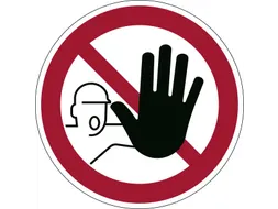 Vloermarkeringssticker Rood Wit Verboden Toegang 430mm