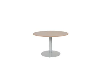 Linesto Vergadertafel Vaste Hoogte 120cm Rond Havana/Kersen 25mm Alu - 1