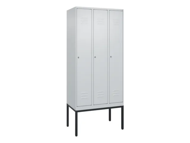 locker,HxBxD 2120x900x500mm,3vak,vak B 300mm,cil.-slot,voetonderstel
