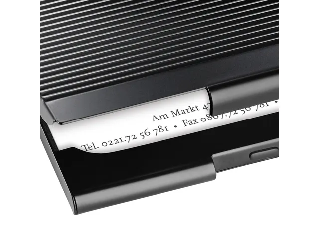 Visitekaartetui Sigel mat zwart