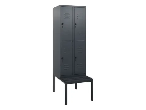 Dubbeldekse dekenkist,HxBxD 1950x600x815mm,2x2vak.,vak B 300mm