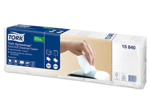 Tork Universal Gevouwen Servetten 15840 2-laags Wit 22x33cm 1/4 vouw