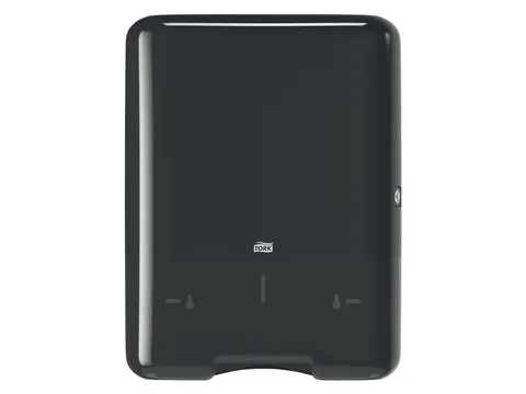 Tork 553008 H3 C-vouw en Z-vouw Handdoek Dispenser Elevation Zwart