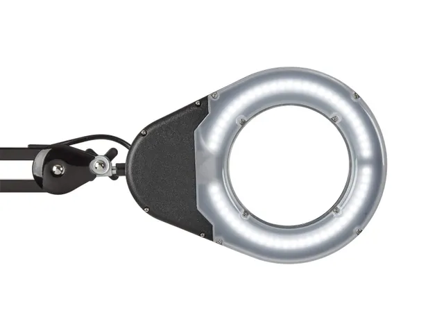 Loeplamp LED MAULviso Zwart met tafelklem