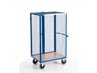kastwagen,draagverm. 600kg,laadvl. LxB 980x700mm,houtplaat,3gaaswanden - 6