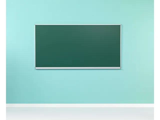 Tableau scolaire craie simple face 100x300cm magnétique émaillé ver