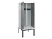 locker met bank,voor scheiding van kleding,HxBxD 2120x800x815mm,2vak