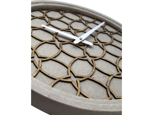 Horloge murale NeXtime 'Concreto Love' Ø39,5cm polyrésine/bois gris