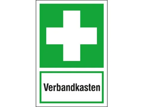 EHBO-bord,EHBO+"Verbandkist",wandbord,aluminium,lang nalichtend