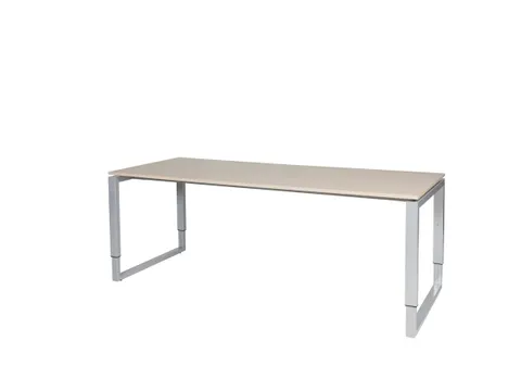 Domino Plus Bureau Hoogte Verstelbaar 2000x800mm Grijs 25mm Alu O-Poot