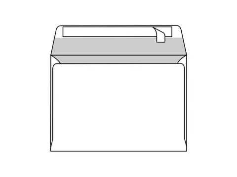 Envelop EA5 156x220mm Zonder Venster Strip Naturel wit houtvrij ECF