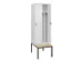 locker voor scheiding van kleding,HxBxD 2120x600x815mm,2vak