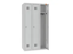 lockerkast,HxBxD 1800x900x500mm,3vak,draaigrendel,sokkel,romp RAL7035