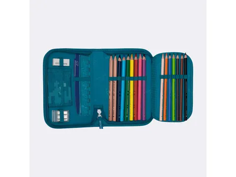 Etui Beckmann gevuld 21dlg Jungle Game green Inhhoud: 2x jumbo potlood