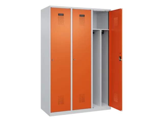 locker voor scheiding van kleding,HxBxD 1850x1200x500mm,3vak