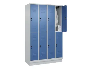 dubbeldekse locker,HxBxD 1950x1200x500mm,4x2vak.,vak B 300mm - 3