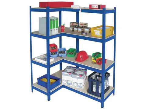 magazijnstelling,hoekstelling,HxBxD 1800x 900/1400x 500mm,vakl. 265kg