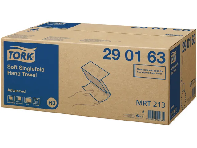 Tork 290163 Handdoek Singlefold H3 Z-vouw Advanced Wit 15x250 vel