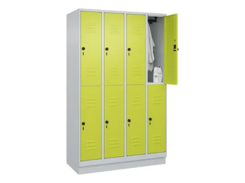 dubbeldekse locker,HxBxD 1950x1200x500mm,4x2vak.,vak B 300mm
