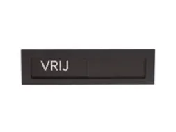 OUTLET Premium Schuifbord Zwart Wit Vrij Bezet 150x40mm
