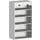 roldeurkast 2000x1050x650mm 4xStalen bodem cil.-slot RAL7035