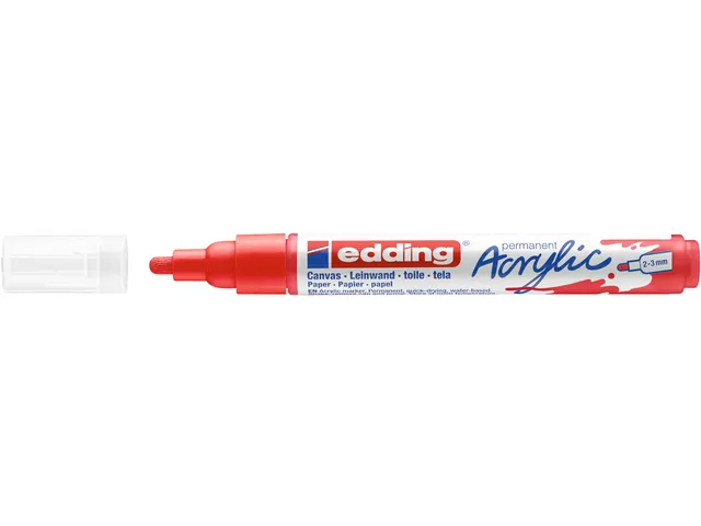 Acrylmarker edding e-5100 medium verkeersrood