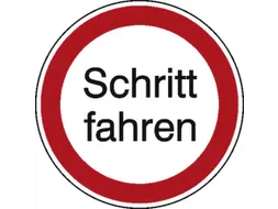gebodsbord,"Stapvoets rijden",aluminium,Ø 315mm