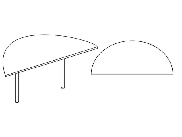table de rallonge,haut. régl.,HxlxP 720-840x1600x800mm,mi-rond,CC-noi
