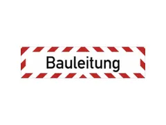 aanwijzingsbord,Bouwdirectie,folie,rood/wit/zwart,zelfklevend