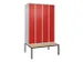 locker voor scheiding van kleding,HxBxD 2120x1200x815mm,4vak