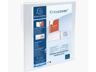 Ringmap A4 Maxi Kreacover Pp Personaliseerbaar 4 D-ringen 16mm Wit - 1